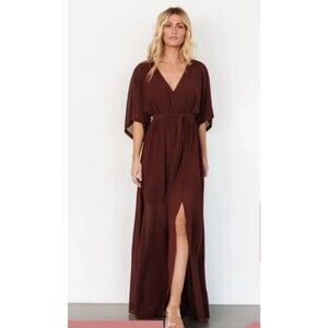 Baltic Born Kia Kimono Mahogany Small Dress NWT